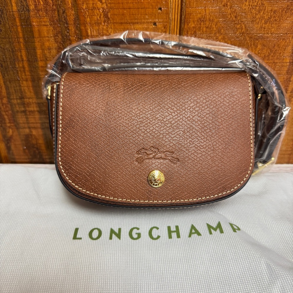 Longchamp Épure Small Leather Crossbody Bag - Brown - Picture 7 of 13